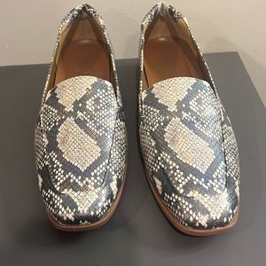 Franco Sarto Snake Print Slip On loafers